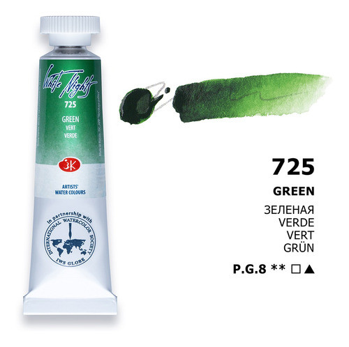 Aquarela White Nights 725 Green 10ml S1 1