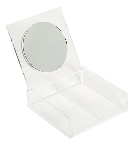 Organizador Cosmeticos Cuadrado C/espejo 15x15x5cm 1