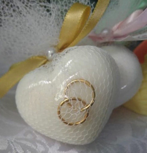 Casamento Lembrancinhas 50 Corações Sabonete C Aliança 1