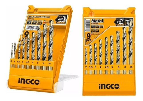Set 9 Mechas Para Metal Ingco Akd1095 - Lnf 0