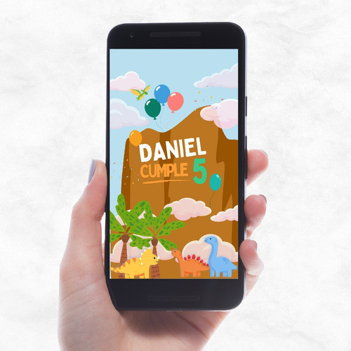 Invitación Virtual Dinosaurios Cumpleaños 0