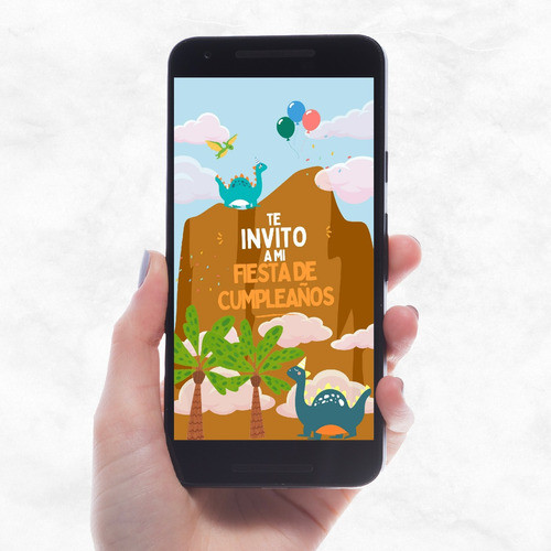 Invitación Virtual Dinosaurios Cumpleaños 1