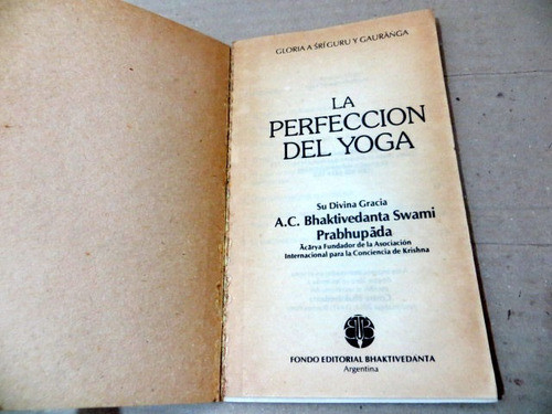 La Perfeccion Del Yoga, Prabhupada 1