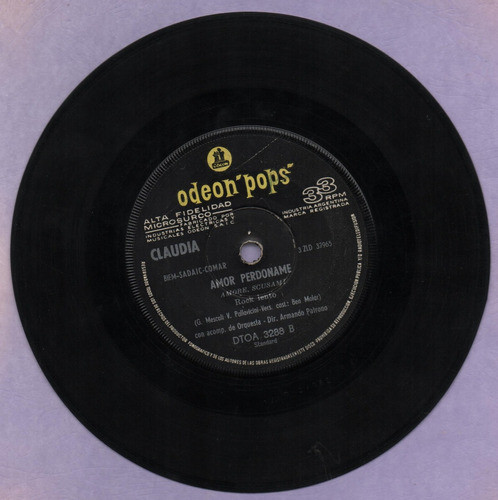 Vinilo Simple De Claudia - Amor Perdóname 0