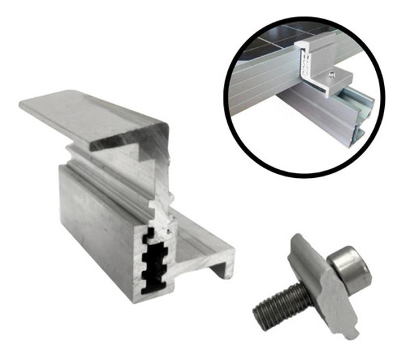 Fixador Grampo Final End Clamp Regulável Linha C Placa Solar 0