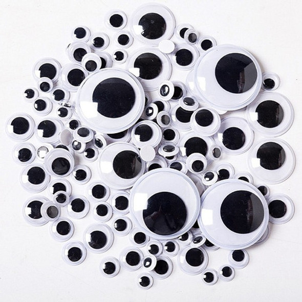 Ojitos Moviles Saltones 3d Adhesivos Negros100 Unidades 18mm 0