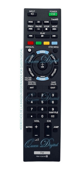 Control Remoto Para Sony Bravia 3d Smart Tv Rm-yd078 Led Lcd 0
