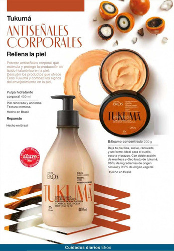 Pulpa Hidratante Corporal Tukuma Ekos 400ml  Natura Vegano 1