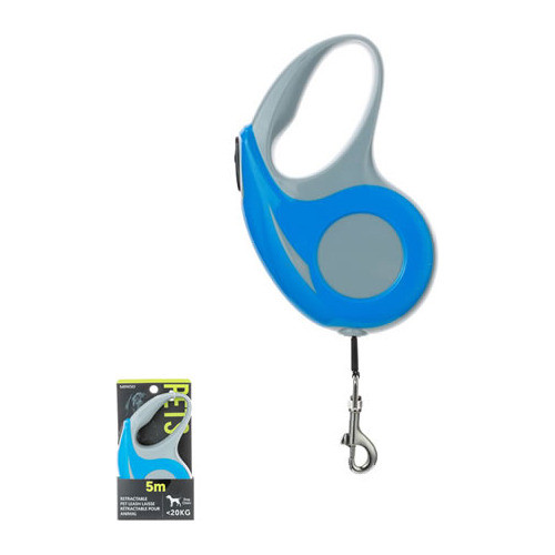 Coleira Retrátil Azul/5m/20kg 0