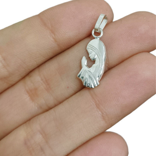 Dije Virgen Niña Plata 925 Comunión Regalo Bautismo 0
