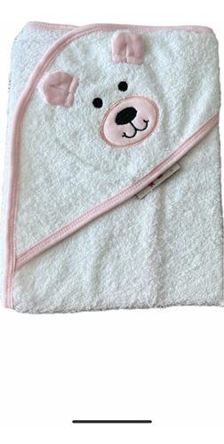 Toalla Esquina Capucha Bordada Con Orejitas Para Bebe 1