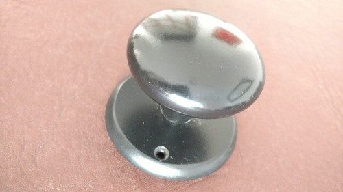 Pomo Manija Picaporte De Aluminio Fijo Negro 0