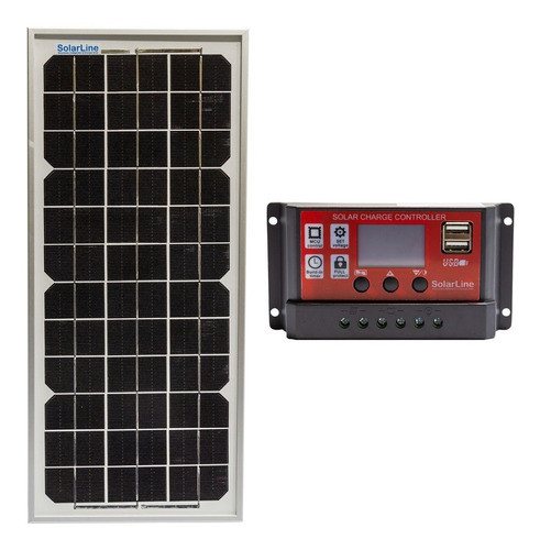 Panel Solar 10w + Regulador De Carga Con 2xusb Energía Solar 0