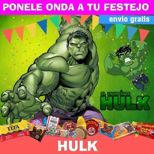 Kit Imprimible Increible Hulk Editable 1
