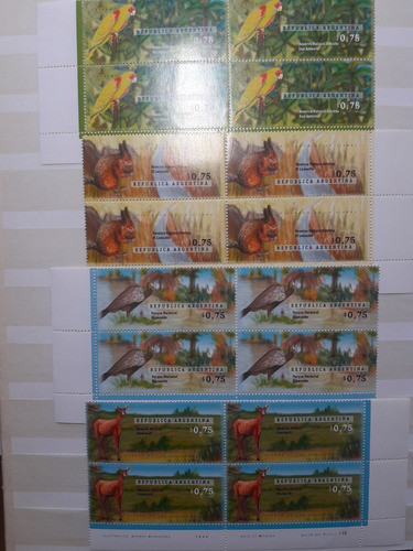 Filatelia Lote 20 Cuadros Mint Año 1996 Argentina 1