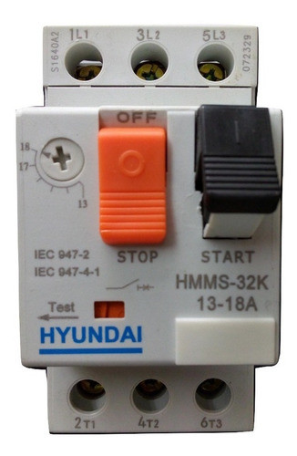 Guardamotor Hyundai Mms32k 06p5 Regulacion 1,6 A 2,5a Din 1
