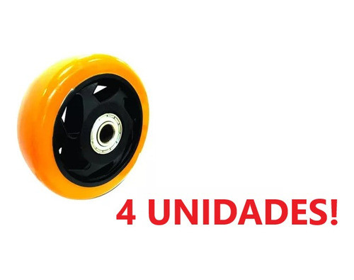 Rueda De Poliuretano Con Rulemanes 75mm Para 100kg C/u X4 1