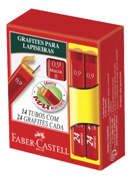 Grafite 0.9mm B C/24 Minas Faber-castell Caixa C/14 Unid. 0