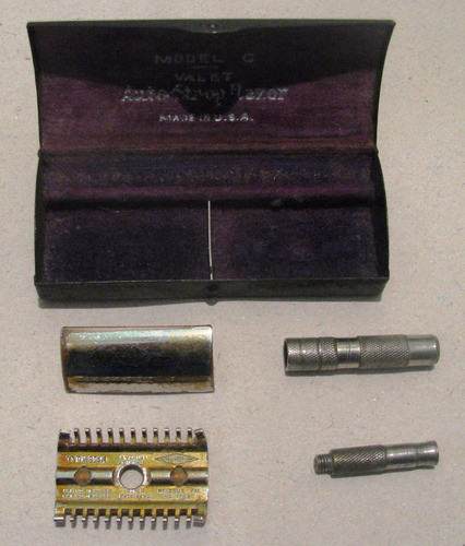 Maquina Afeitar Antigua Gillette Modelo C Con Caja Metal Usa 0