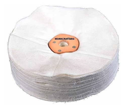 Disco , Paño De Tela Algodon Blanco 7x1 P/pulir Metales 0