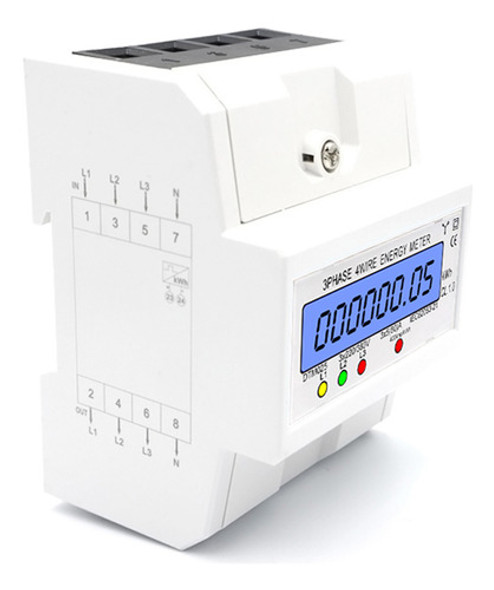 Medidor Elétrico Kwh Digital Phase Rail. Medidor De Exibição 0