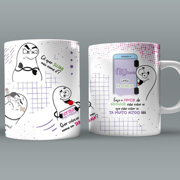Arte Caneca Ohh Nubank Eu Ganho R$ 1200 No Mês Arquivo Png 1