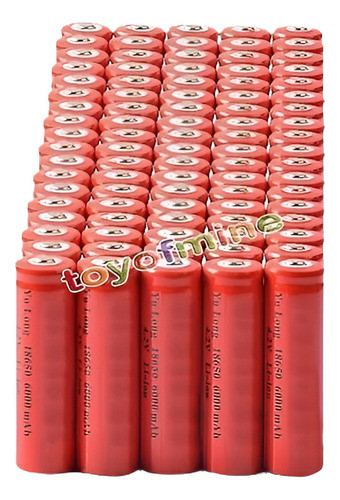 90 X 4.2v 18650 Li-ion 6000mah Batería Recargable Rojo Para 0