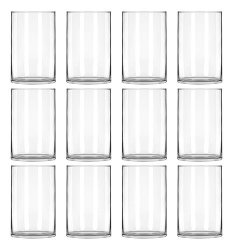 Waymind Jarrones Cilíndricos De Vidrio Transparente3.5 W X 6 0