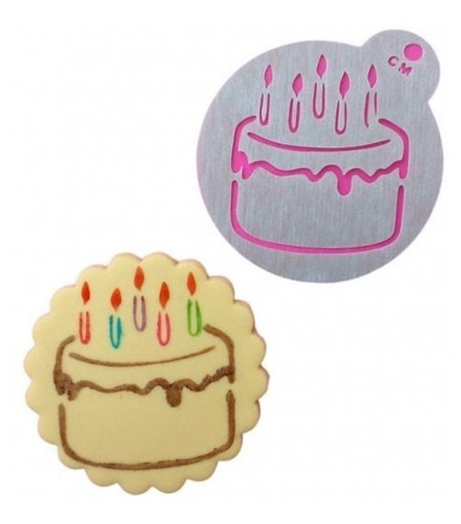 Stencil Bolo De Aniversario Cmg1 0