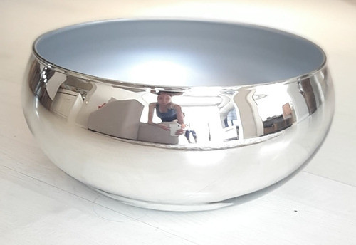 Vaso Vidro Espelhado Prata Centro De Mesa Mesa Até 6 Lugares 1
