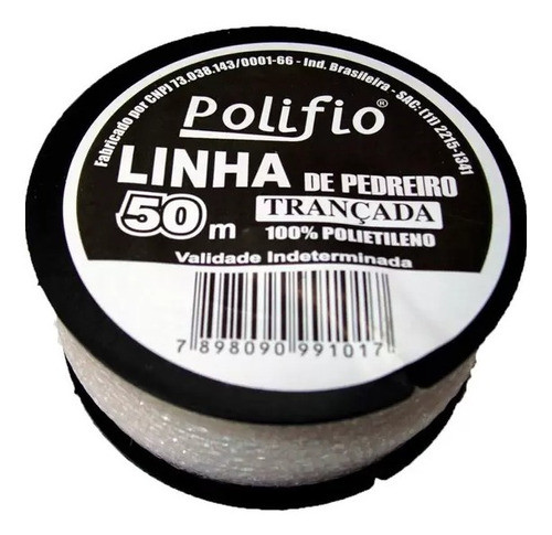 Linha De Pedreiro Trançada Polietileno 50m Polifio 0