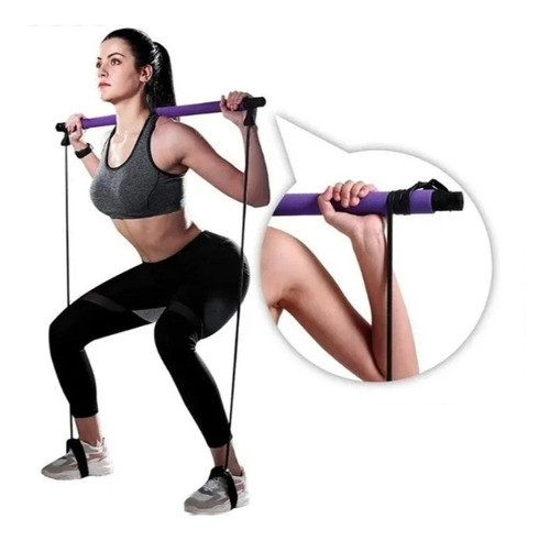 Pilates Bar De Látex Con Barra Acero Irrompibles Yoga Svg 0