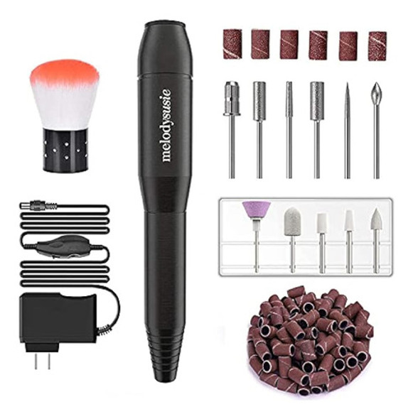 Melodysusie Taladro Eléctrico De Uñas 11 En 1 Kit, Lima De U 0