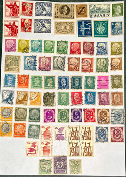 Sello Correo Antiguo Alemania 74 Estampillas De Colección 0