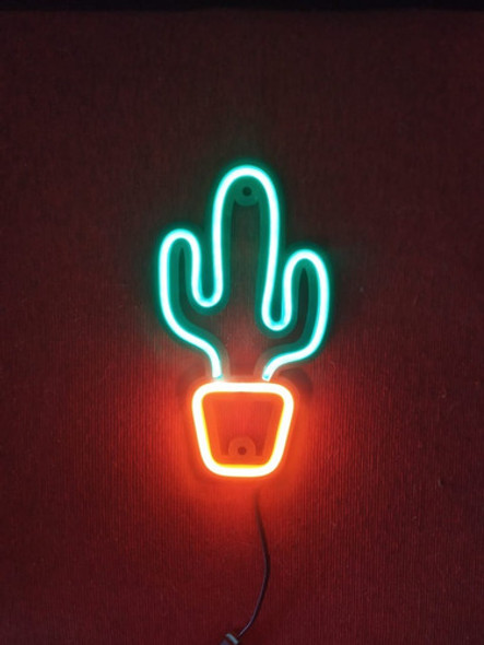 Cartel Cactus En Neón Led / Deco  / Figuras / Hogar 1