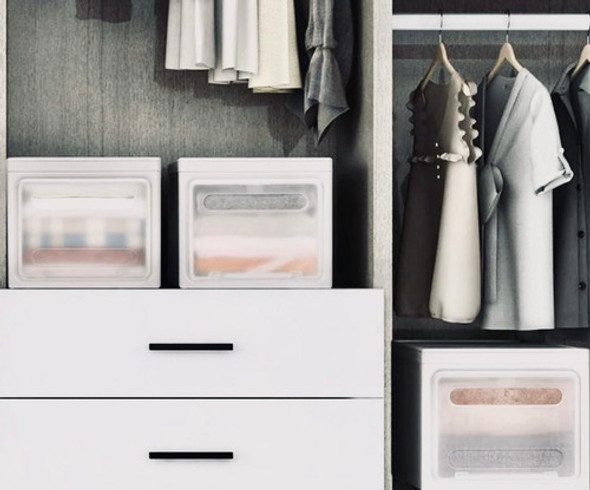 Combo X4 Cajas  Kenya  Blancas Con Abertura Frontal Transpar 1