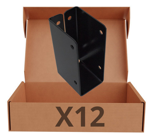 Soporte Cerrado Chapa  Tirante Madera 2x4 Vigas Techo X 12 0