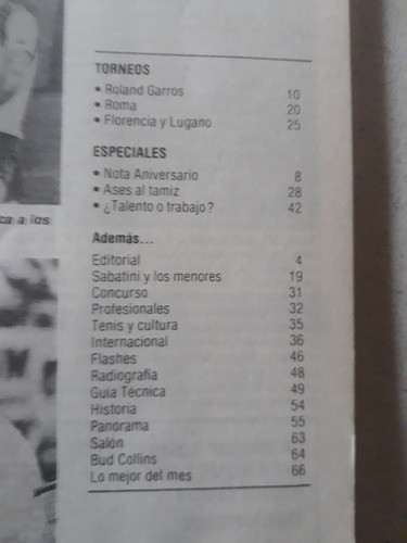 Revista Tenis Mach N° 12 Ed Aniversario Gabriela Sabatini 1