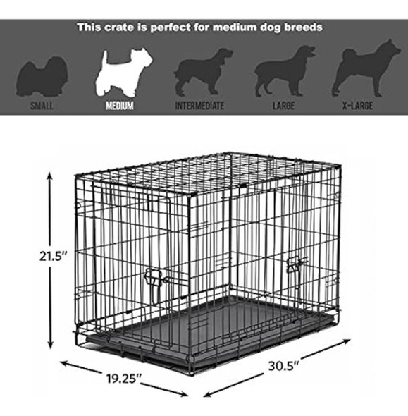 Caja Para Perros De Metal Plegable Con Puerta Doble New Worl 1 Caja Para Perros De Metal Plegable Con Puerta Doble New Worl 1