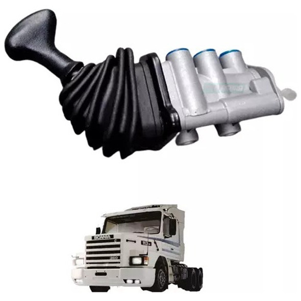 Maneco Valvula Freio Mao Para Scania 113 143 3 Saidas 14mm 0