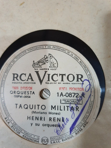 Disco De Pasta-lote 5 Rca Victor-547-los Temas En Las Fotos 0
