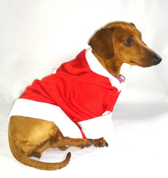 Buzo Disfraz Papa Noel Abrigo Mascota Perro Gato 0