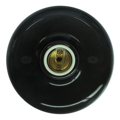 Plafonier Ilumi Preto 100w Soquete De Porcelana 0