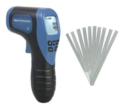 Medidor Láser Portátil, Rango 25-99999rpm, 10 Cintas Reflect 0