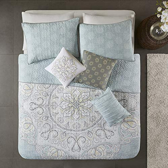 Madison Park 100% Cotton Quilt - Diseño De Costura De Lujo P 0