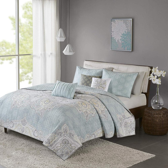 Madison Park 100% Cotton Quilt - Diseño De Costura De Lujo P 1