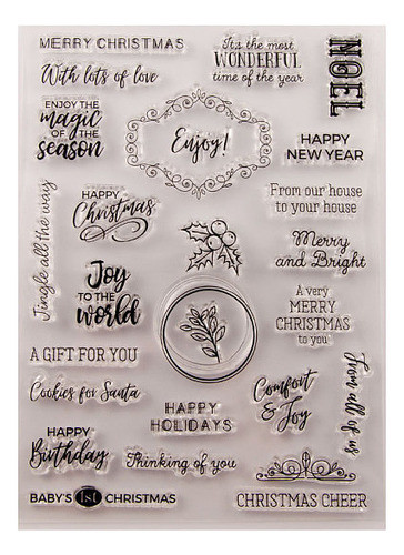 Set Sellos Silicona Plancha 21x15.5cm Frases 521 0