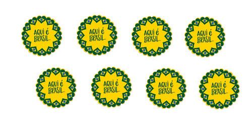 Kit Com 08 Unidades Sousplat Copa Do Mundo Brasil Cromus 0
