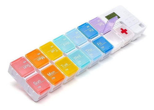 Pastillero Electronico Con Alarma Para Dos Tomas Diarias 0