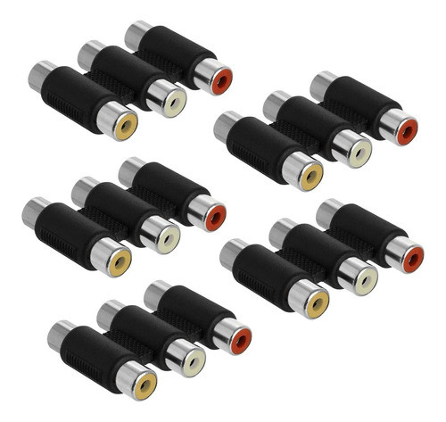 Adaptador De Tres Rca Hembra A Hembra, 5 Pack 1